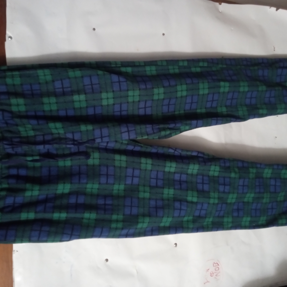 Plaid Blue and Green Pants